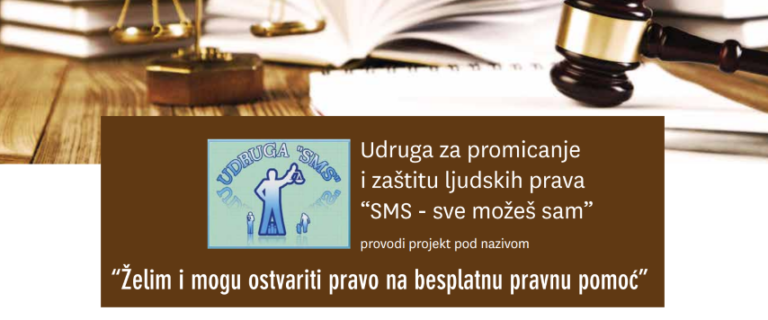 Provedba projekta „Želim i mogu ostvariti pravo na besplatnu pravnu pomoć“