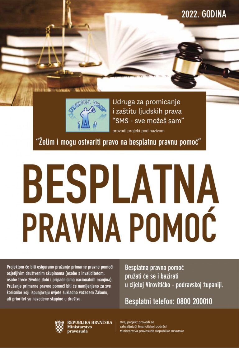Održana završna konferencija projekta “Želim i mogu ostvariti pravo na besplatnu pravnu pomoć” u 2022. godini