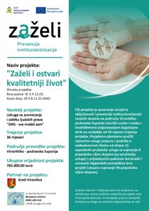 Plakat projekta „Zaželi i ostvari kvalitetniji život“